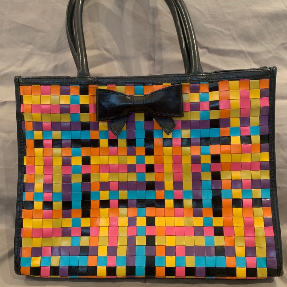 Sharif Studio Leather Multi-Color Purse